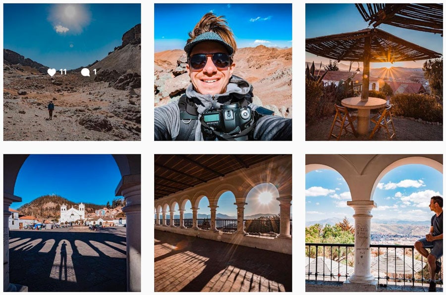 Photo de Damien Menu lors d'un voyages en Bolivie