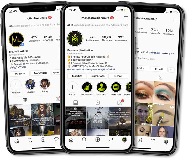 Flavien gère plusieurs Instagram dont le compte Mental2Millionnaire